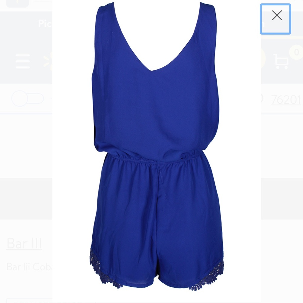 Bar lll cobalt blue romper size m - Picture 3 of 3